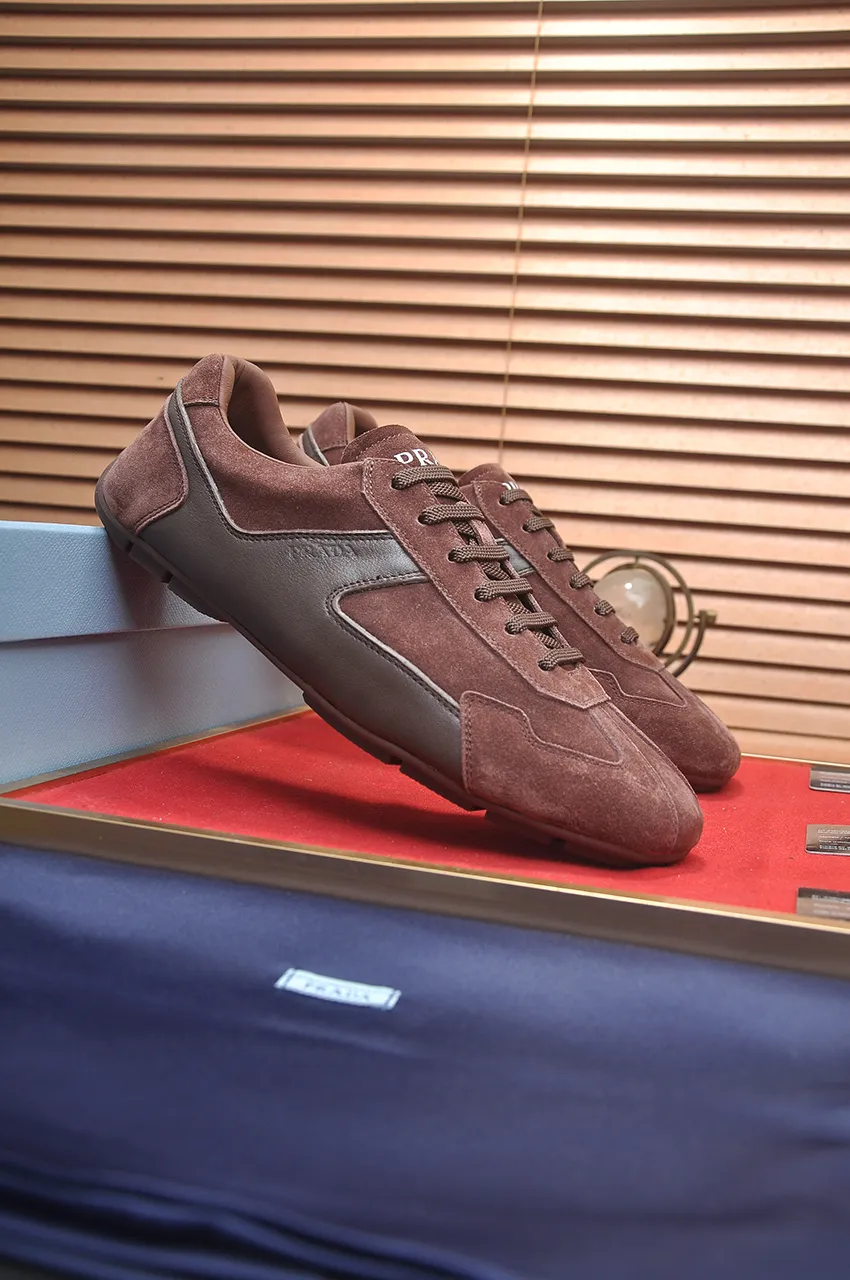 Men's shoes 💰560💶【PRADA】Couple's casual shoes, originally developed 1:1, made of high-mercerized cowhide with imported cowhide, silk sheepskin lining, rubber outsole, comfortable and soft on the feet, size for women: 35 to 41. Male 38 to 48💰🔥🔥🔥🔥🔥